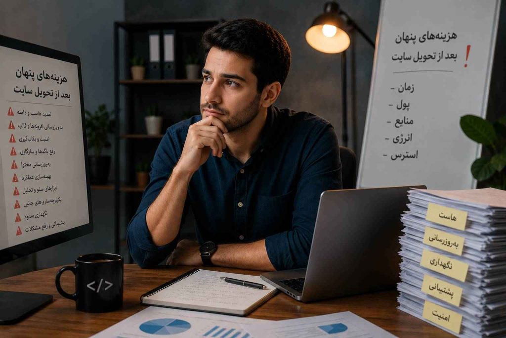 10 هزینه های پنهان بعد از تحویل سایت که هیچ‌کس اول کار به شما نمی‌گوید