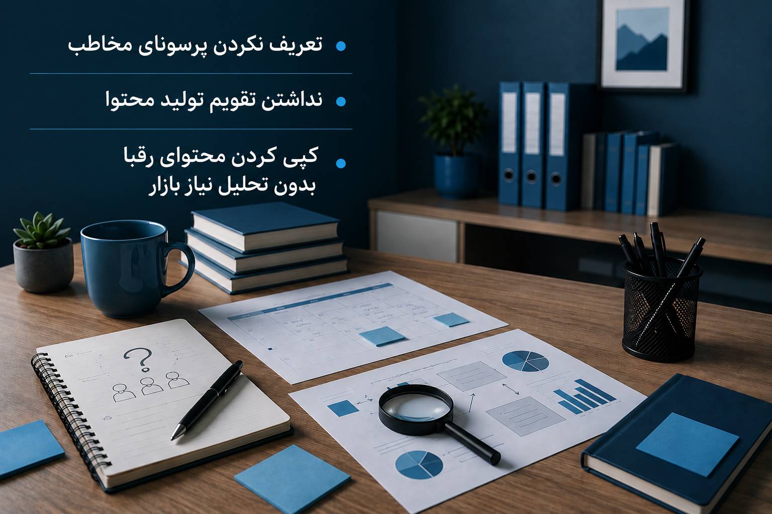 اشتباه اول: تولید محتوا بدون استراتژی و هدف مشخص
