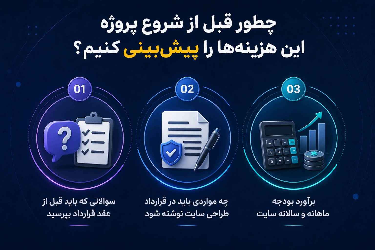 چطور قبل از شروع پروژه این هزینه ها رو پیش بینی کنیم